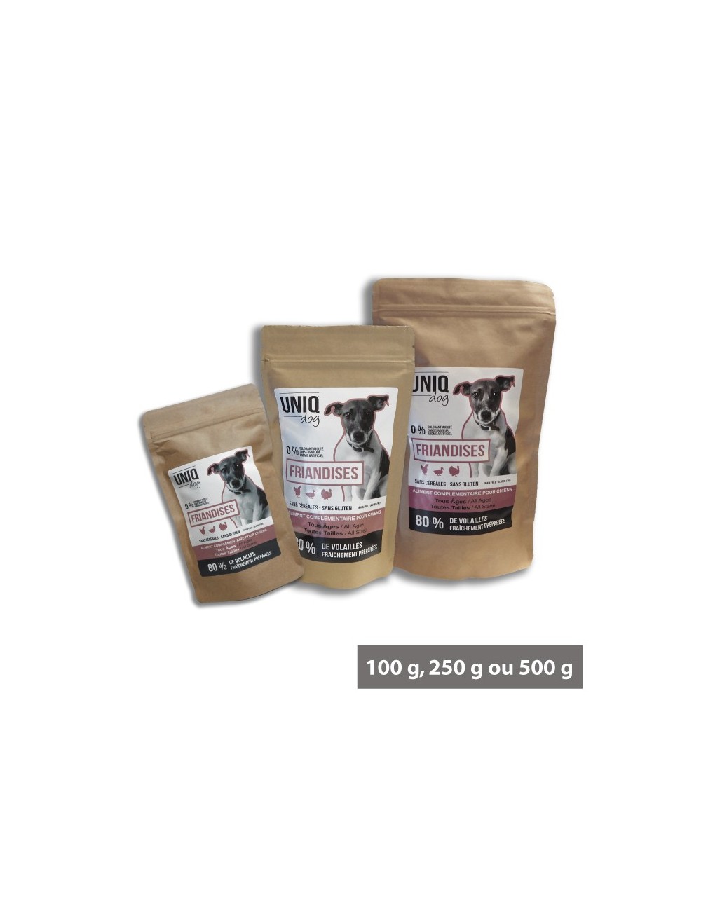 Friandises chien toutes tailles à la volaille Uniq Dog