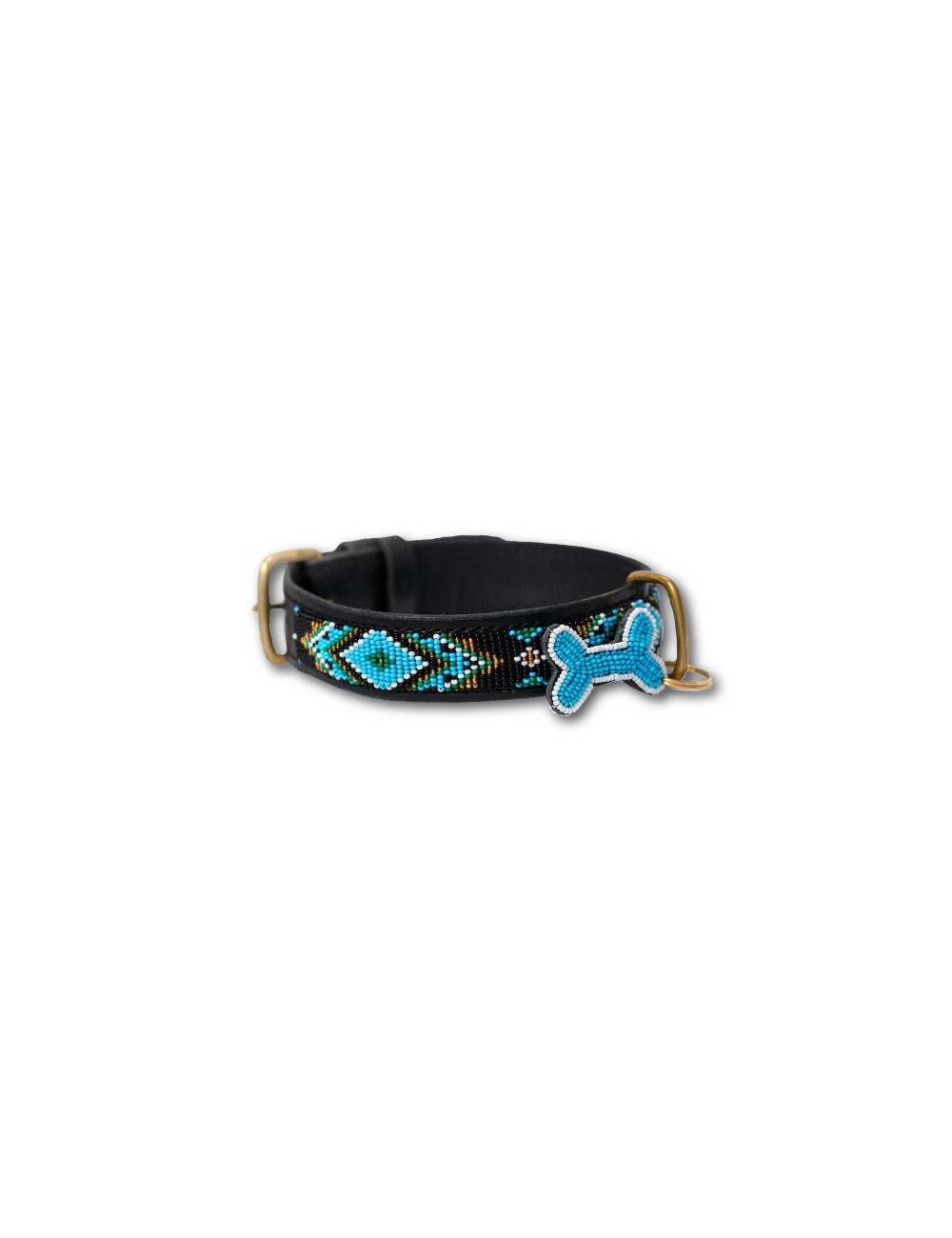 Collier chien Terese turquoise KAMPUNI