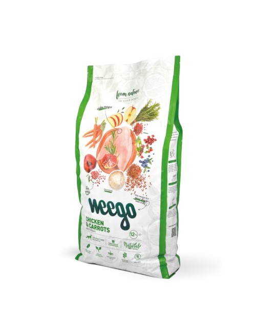 Weego - Croquettes pour chien adulte au poulet avec carotte