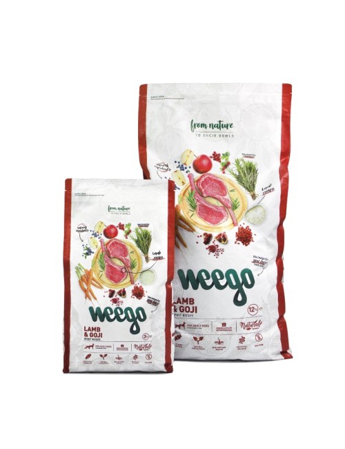 Weego - Croquettes pour chien adulte à l’agneau avec baies de goji
