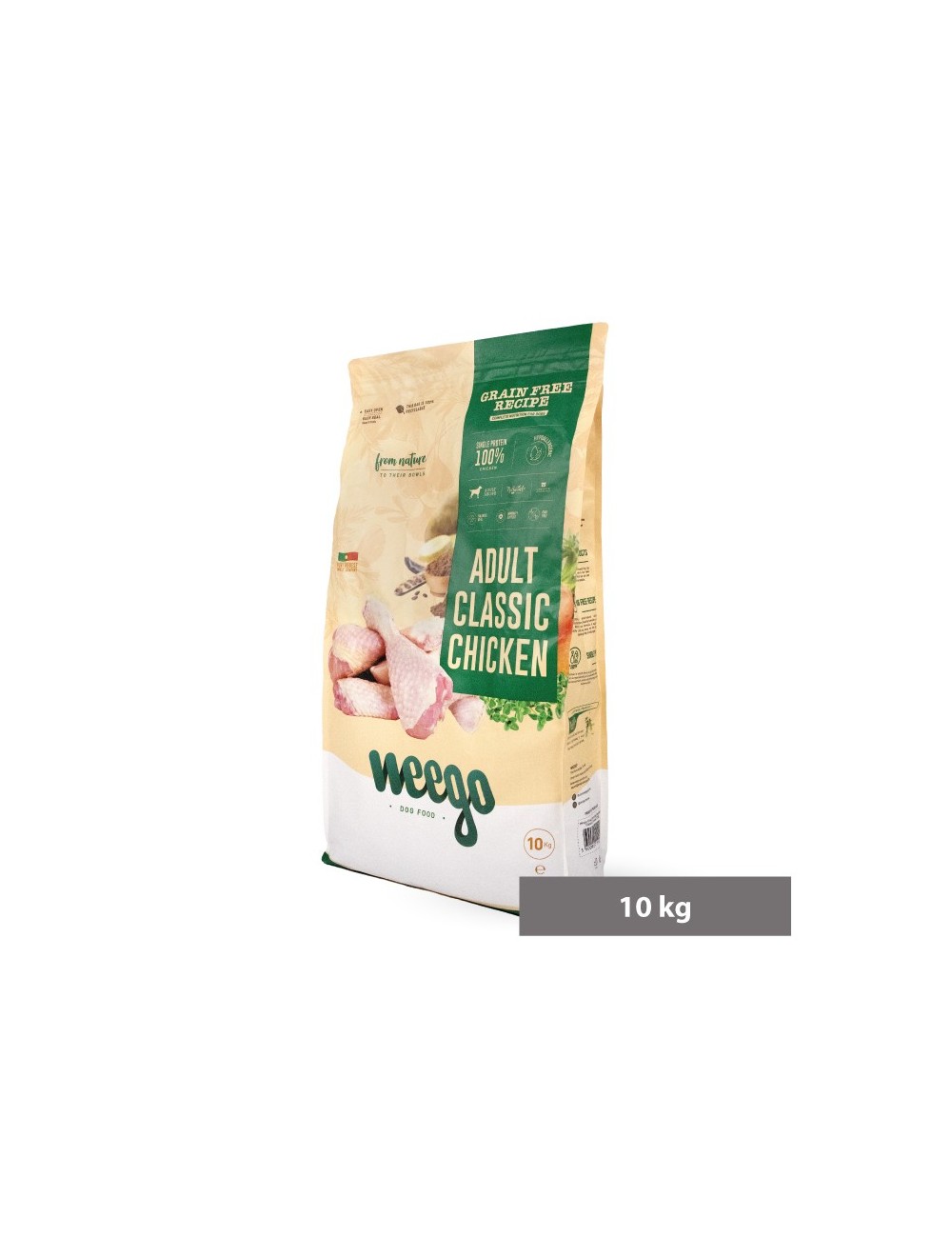 Weego - Croquettes sans céréales pour chien adulte au poulet
