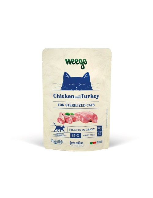 Weego - Pâtée pour chats au poulet avec dinde