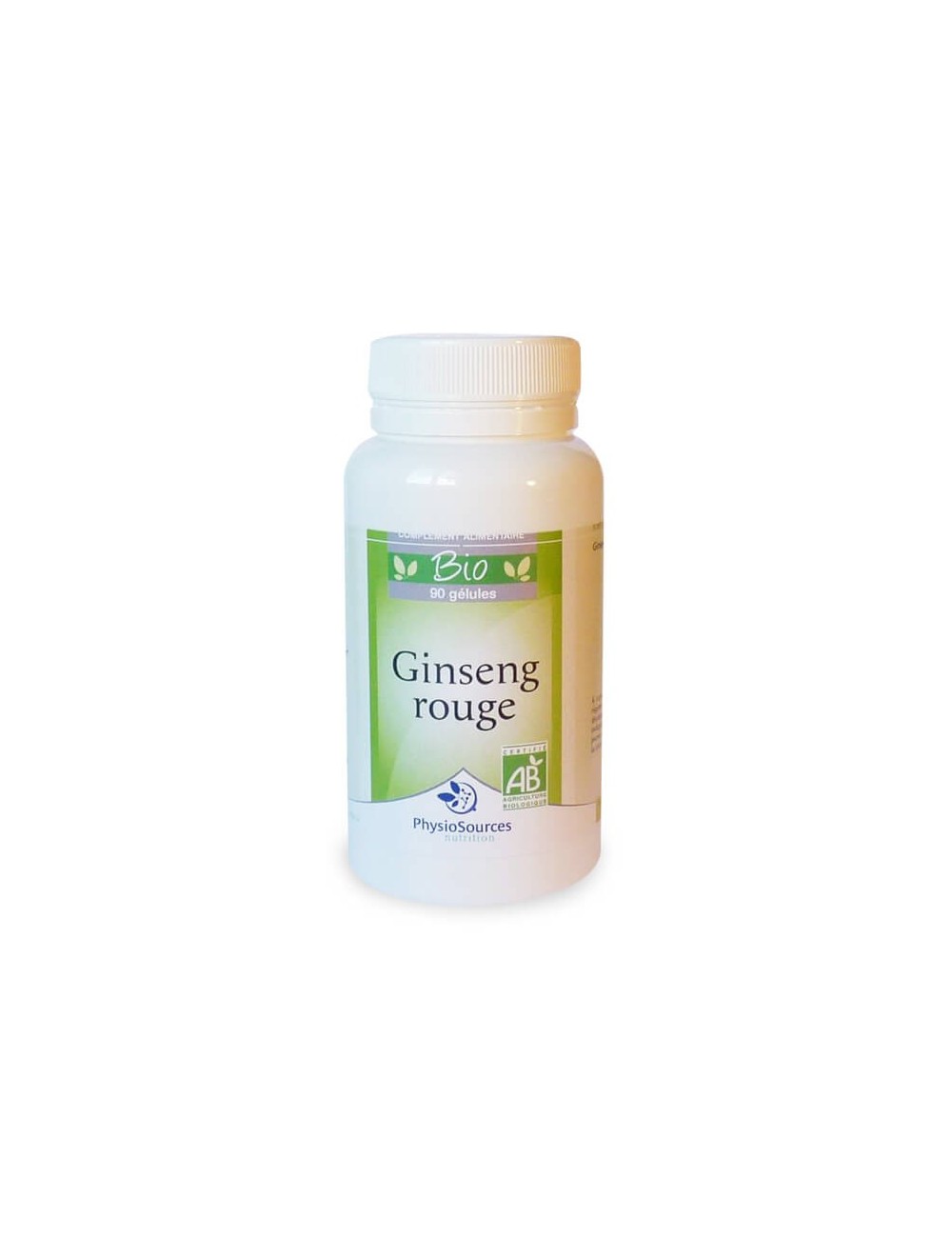 Ginseng Rouge Bio Complément alimentaire Physio Sources Verlina