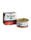 Pâtée Schésir chats-Thon et crevettes en gelée boîte